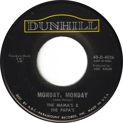 The Mamas & The Papas : Monday, Monday / Got A Feelin' (7", Single)