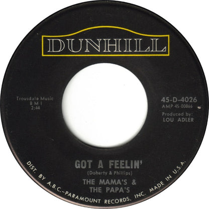 The Mamas & The Papas : Monday, Monday / Got A Feelin' (7", Single)