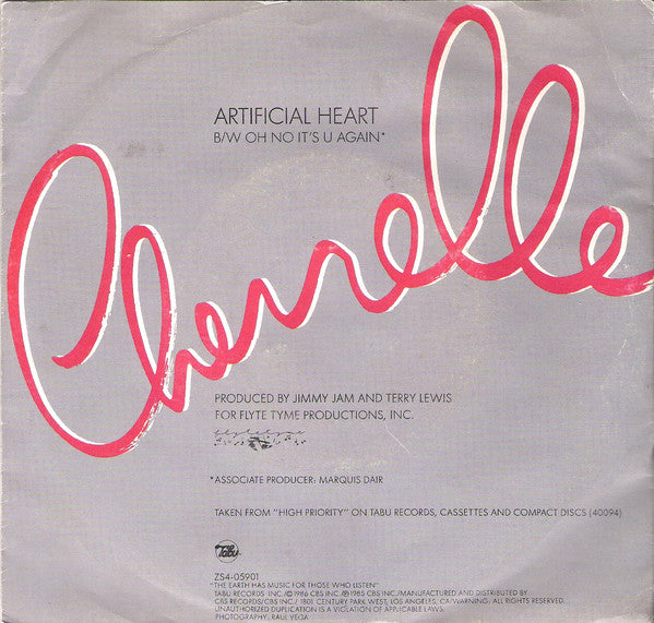 Cherrelle : Artificial Heart / Oh No It's U Again (7", Styrene)