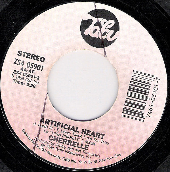 Cherrelle : Artificial Heart / Oh No It's U Again (7", Styrene)