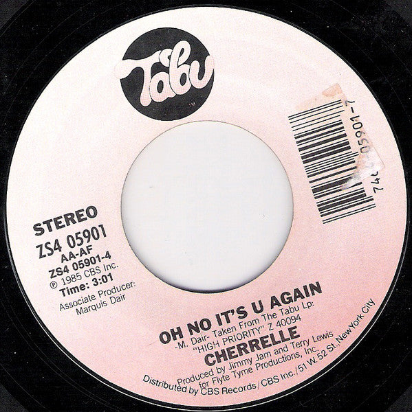 Cherrelle : Artificial Heart / Oh No It's U Again (7", Styrene)