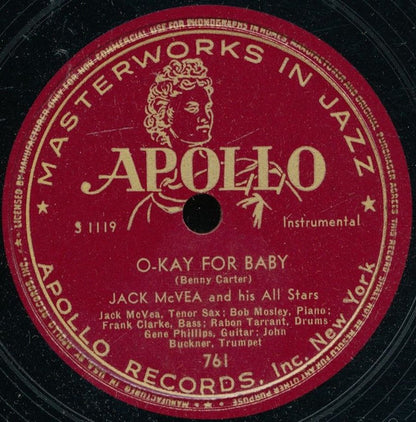 Jack McVea's All Stars : O-Kay For Baby / Don't Blame Me (Shellac, 10")