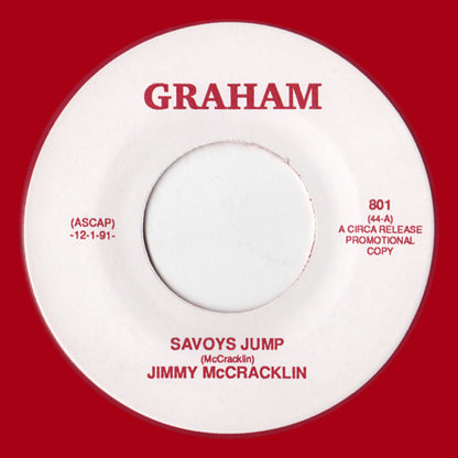 Jimmy McCracklin, Rene Harris and the Terrans : Savoys Jump / Moonrise (7", Single, Promo, RE, RP, Unofficial, Red)