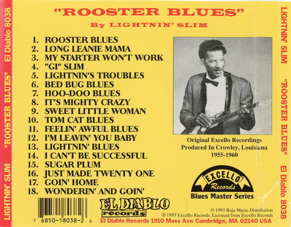 Lightning Slim : Rooster Blues (CD, Album, RE)