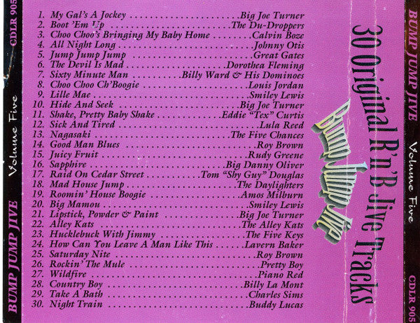 Various : Bump Jump Jive Volume Five (CD, Comp)