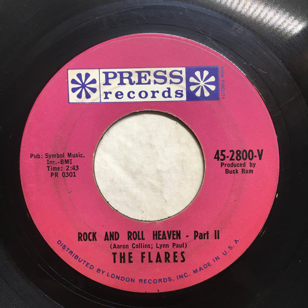 The Flares : Rock And Roll Heaven (7", Mono)