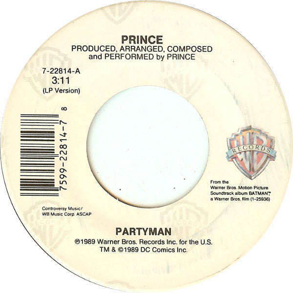 Prince : Partyman (7", Single)