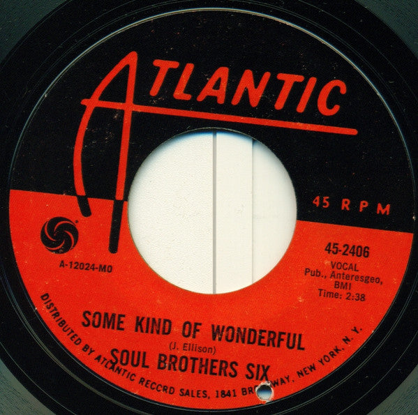 Soul Brothers Six : Some Kind Of Wonderful / I'll Be Loving You (7", Styrene)