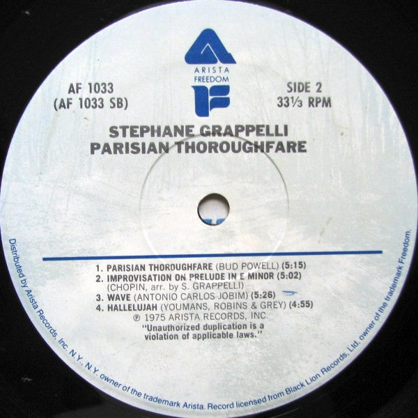 Stéphane Grappelli : Parisian Thoroughfare (LP, Album)