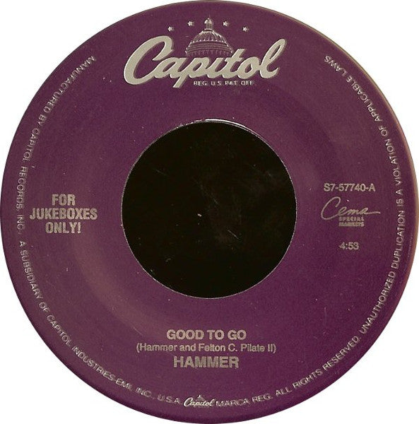 MC Hammer : Good To Go (7", Jukebox)