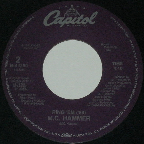 MC Hammer : Turn This Mutha Out (7", Single)