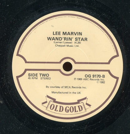 Wink Martindale / Lee Marvin : Deck Of Cards / Wand'rin Star (7")