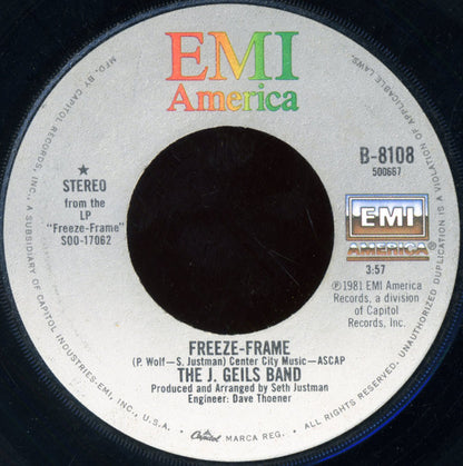 The J. Geils Band : Freeze-Frame (7", Single, Jac)