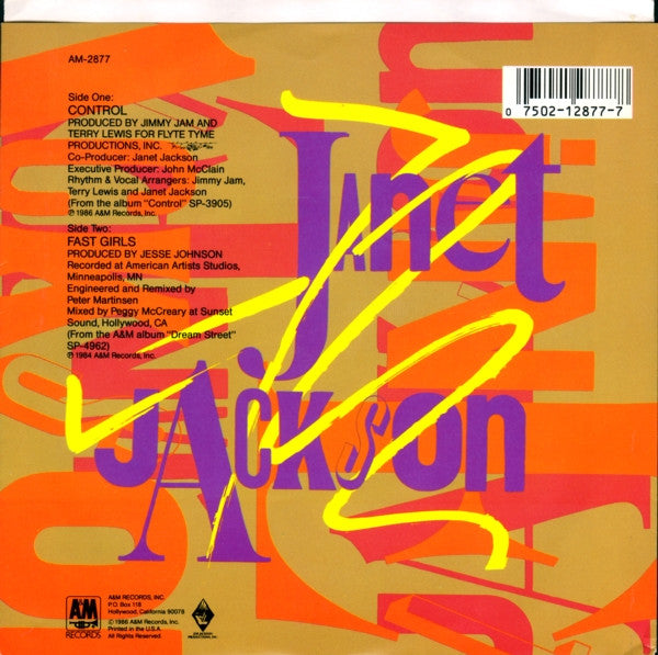 Janet Jackson : Control (7", Single, Styrene, R)