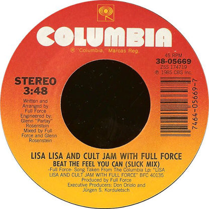 Lisa Lisa & Cult Jam With Full Force : Can You Feel The Beat (7", Styrene)