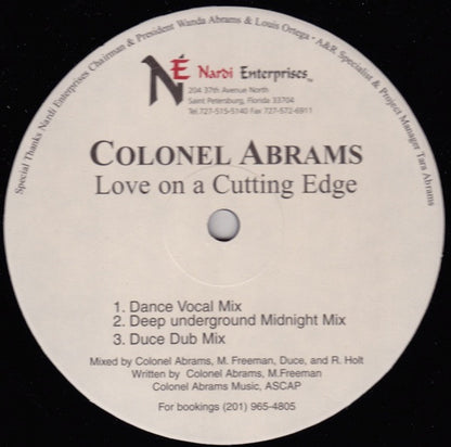 Colonel Abrams : Love On A Cutting Edge (12")
