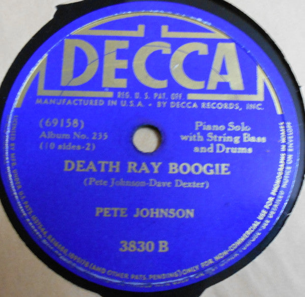 Various : Boogie Woogie Music Vol. 2 (5xShellac, 10", Album, Comp)