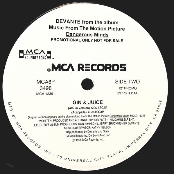 Devante Swing : Gin & Juice (12", Promo)