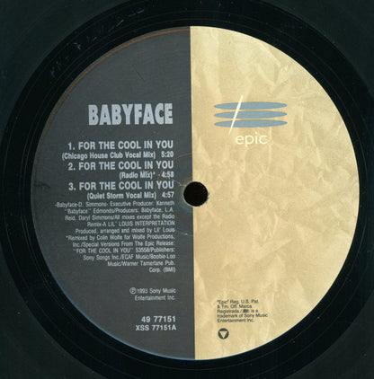 Babyface : For The Cool In You (12", Single, Ltd)