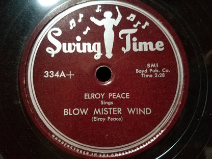 Elroy Peace : Onion Breath Baby / Blow Mister Wind (Shellac, 10", Single)