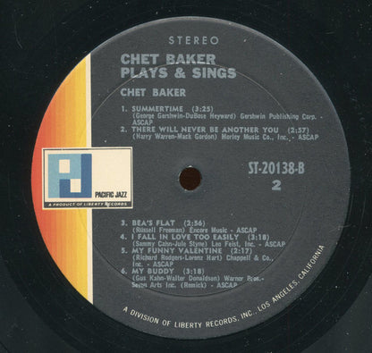 Chet Baker : Plays And Sings (LP, Comp, Uni)