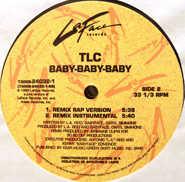 TLC : Baby-Baby-Baby (12", Single)