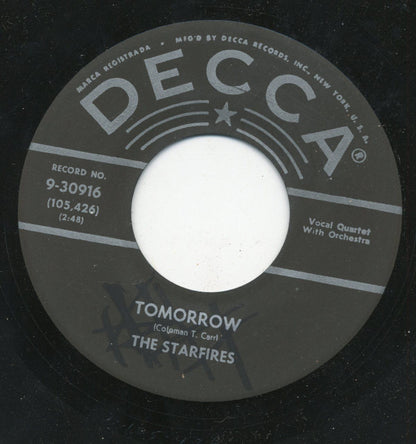 The Starfires (5) : Tomorrow / Love Is Here To Stay (7")