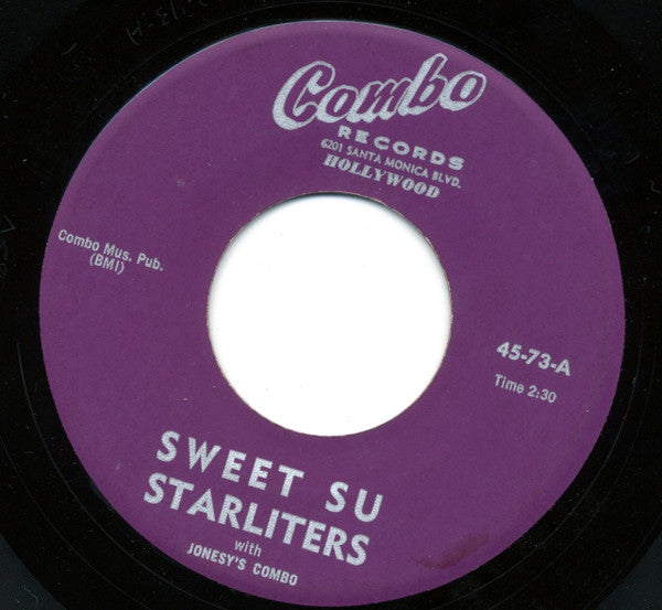 The Starliters (7) With Jonesy's Combo : Sweet Su / Arline (7")