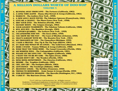 Various : A Million Dollars Worth Of Doo Wop, Volume 5 (CD, Comp)