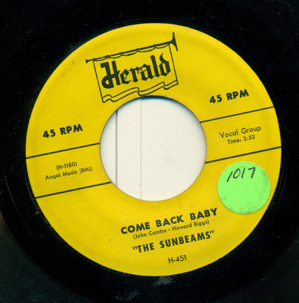 Sunbeams (3) : Come Back Baby / Tell Me Why (7")