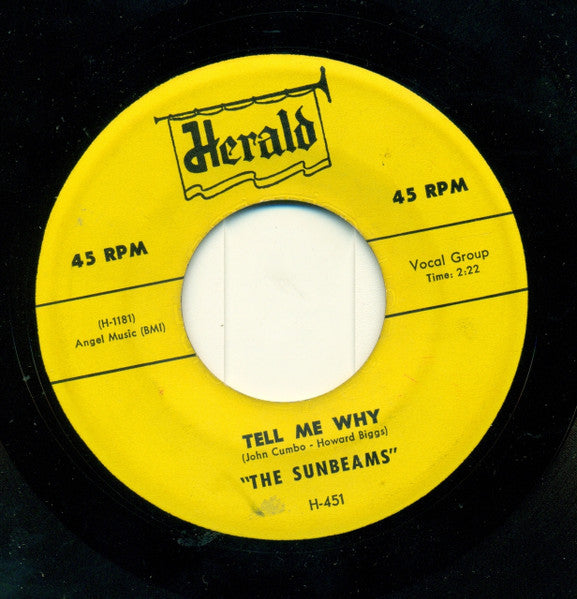 Sunbeams (3) : Come Back Baby / Tell Me Why (7")