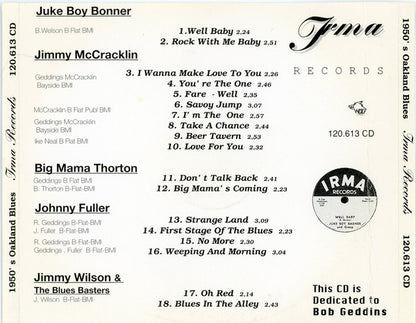 Various : 1950's Oakland Blues (Irma Records) (CD, Comp)