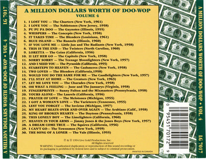 Various : A Million Dollars Worth Of Doo-Wop, Volume 4 (CD, Comp)