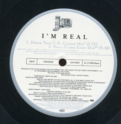 Jennifer Lopez : I'm Real (12", Promo)