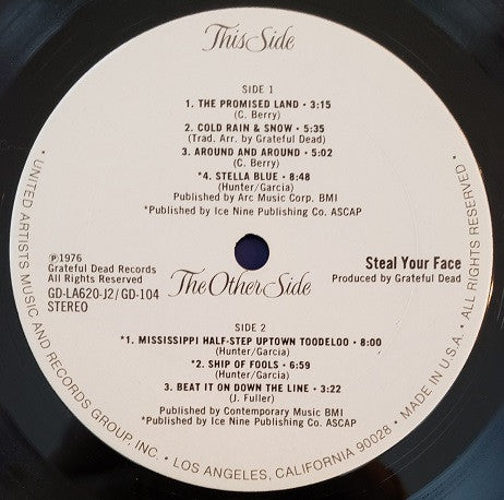 The Grateful Dead : Steal Your Face (2xLP, Album, Ter)