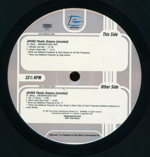 Jaydee : Plastic Dreams (Revisited) (12", Promo)