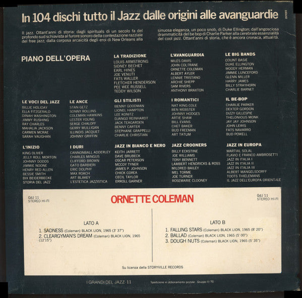 Ornette Coleman : Ornette Coleman (LP, Album, RE)