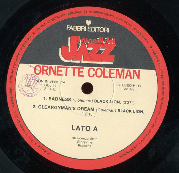 Ornette Coleman : Ornette Coleman (LP, Album, RE)