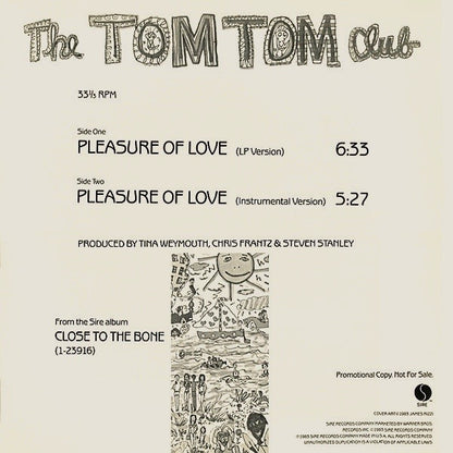 Tom Tom Club : Pleasure Of Love (12", Promo)