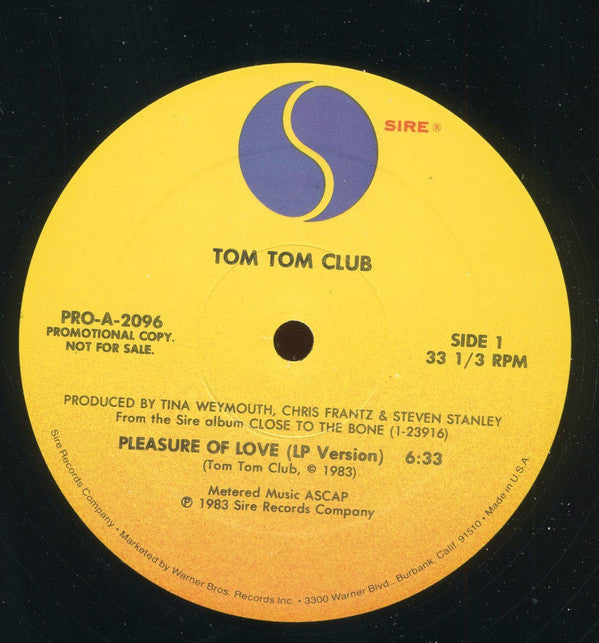 Tom Tom Club : Pleasure Of Love (12", Promo)