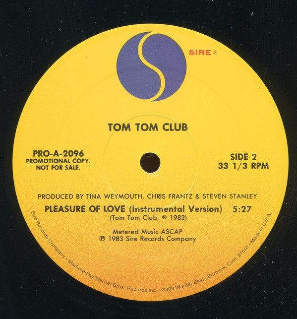 Tom Tom Club : Pleasure Of Love (12", Promo)