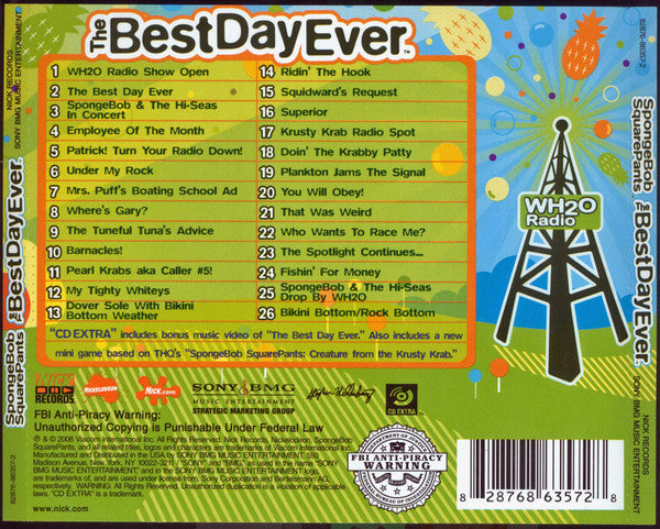 Various : SpongeBob SquarePants: The Best Day Ever (CD, Album, Enh)