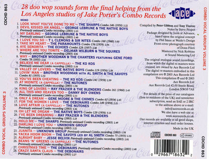 Various : Combo Vocal Groups Volume 3 (CD, Comp, RM)