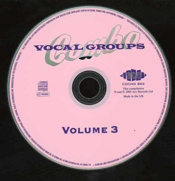 Various : Combo Vocal Groups Volume 3 (CD, Comp, RM)