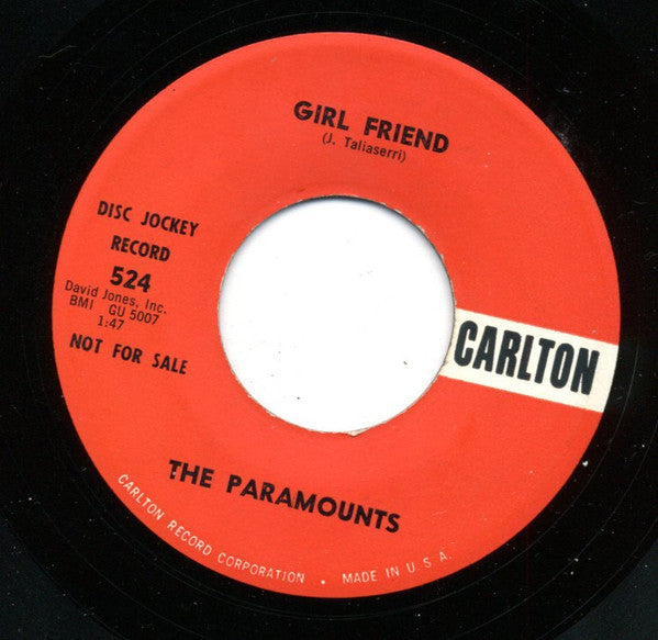 The Paramounts (4) : Girl Friend / Trying (7", Promo)