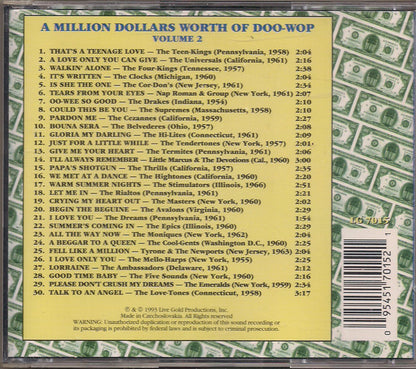 Various : A Million Dollars Worth Of Doo-Wop, Volume 2 (CD, Comp)
