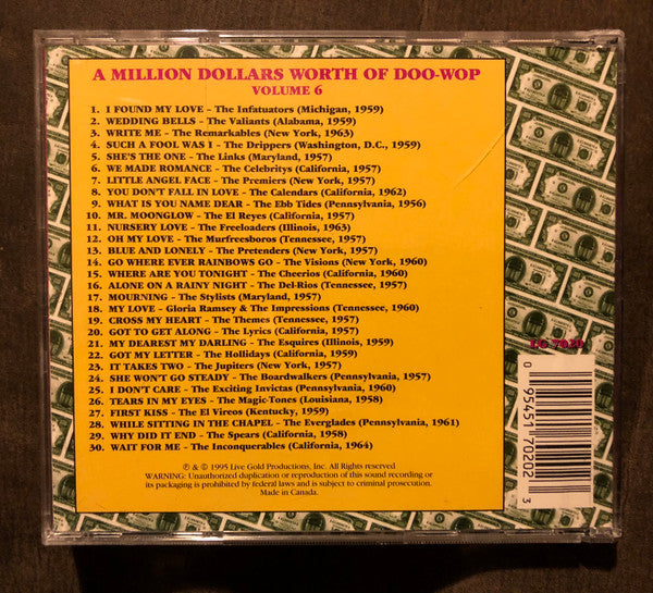 Various : A Million Dollars Worth Of Doo-Wop, Vol. 6 (CD, Comp)