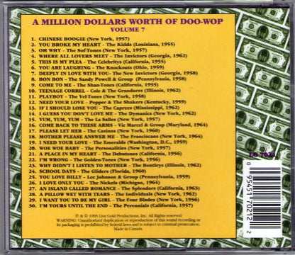 Various : A Million Dollars Worth Of Doo-Wop, Volume 7 (CD, Comp)