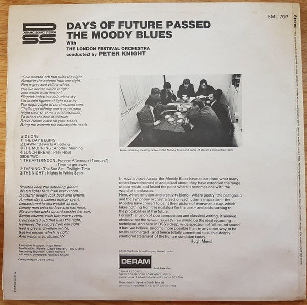 The Moody Blues With The London Festival Orchestra : Days Of Future Passed (LP, Album, Bla)