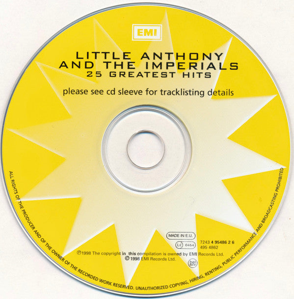 Little Anthony & The Imperials : 25 Greatest Hits (CD, Comp)